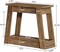 Rustic Side Table 2 Tier Storage Shelf End Table for Living Room Bedroom Brown